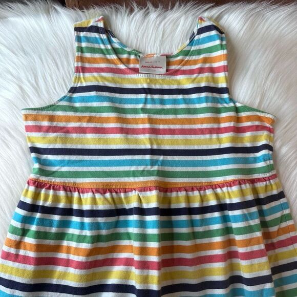 Hanna Andersson Twirl Power Stripe Tiered Tank Dress Size 12 - Picture 3 of 7